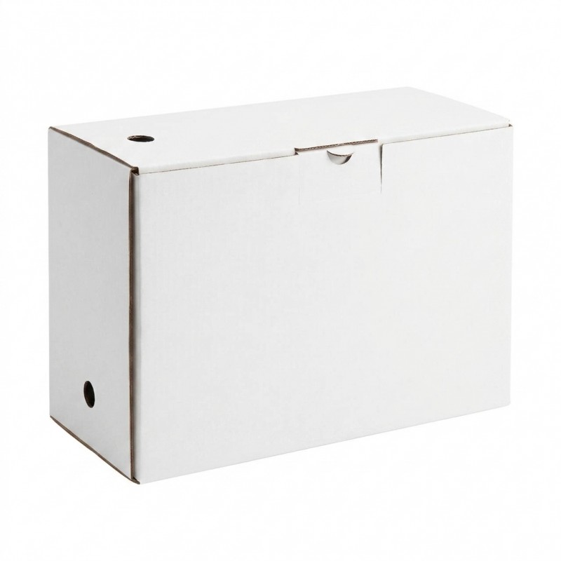 Cutie arhivare documente A4 carton ondulat alb 375 x 155 x 255 mm birou Adison